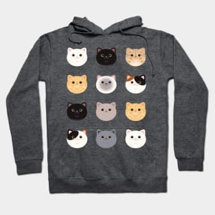 Pack of Cute Cat Faces Hoodie